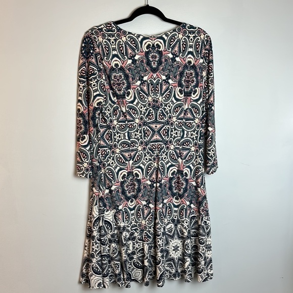 Eliza J Multicolor Paisley A-line Dress 14 - Picture 3 of 8